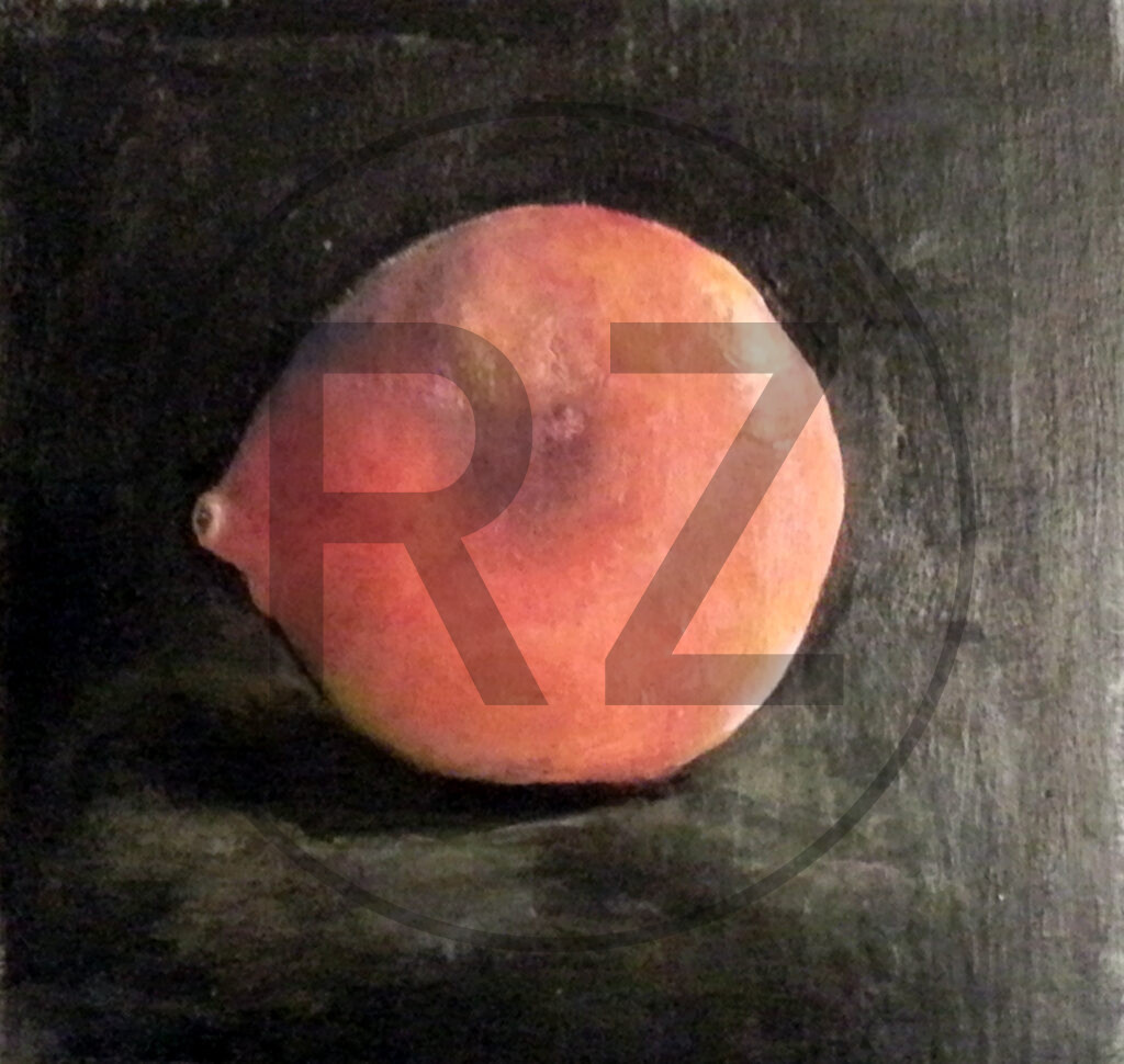 Painting of an orange using acrylic